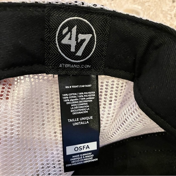 NWT Houston Oilers Hat Retro Trucker Adjustable "47 Zubaz Legacy Strapback Cap - Picture 9 of 11